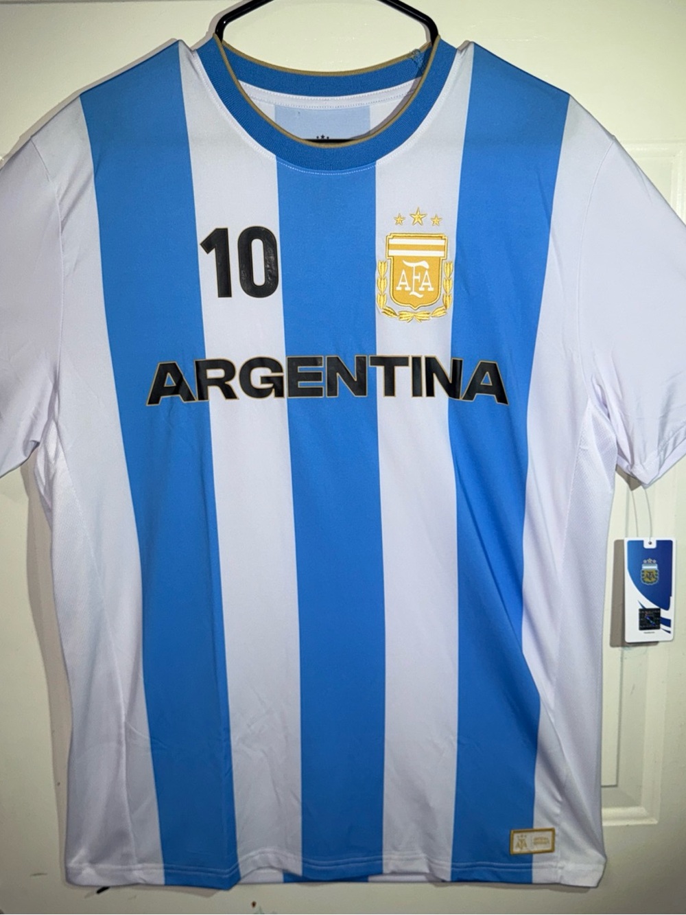 Argentina Messi Jersey  Messi 10 - Futbol AFA Licensed - SIZE L